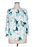 Sioni Blue White 3/4 Sleeve Blouse Size XL (estimated) - photo 1