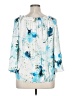 Sioni Blue White 3/4 Sleeve Blouse Size XL (estimated) - photo 2