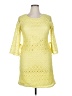 Karin Stevens 100% Polyester Yellow Cocktail Dress Size 14 - photo 1