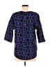 Everly 100% Polyester Blue 3/4 Sleeve Top Size M - photo 2