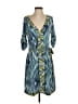 BCBGMAXAZRIA Print Blue Casual Dress Size S - photo 1