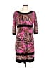 Max and Cleo Print Pink Casual Dress Size L - photo 1