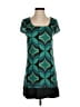 Express Graphic Teal Casual Dress Size XS - photo 1