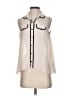 Chloe K Ivory Sleeveless Button-Down Shirt Size S - photo 1