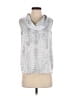 H By Halston 100% Polyester Silver Sleeveless Blouse Size XS - photo 1