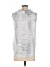 H By Halston 100% Polyester Silver Sleeveless Blouse Size XS - photo 2