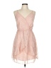 Unbranded 100% Polyester Polka Dots Pink Cocktail Dress Size M - photo 1