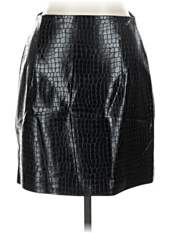 Zara Faux Leather Skirt (view 1)