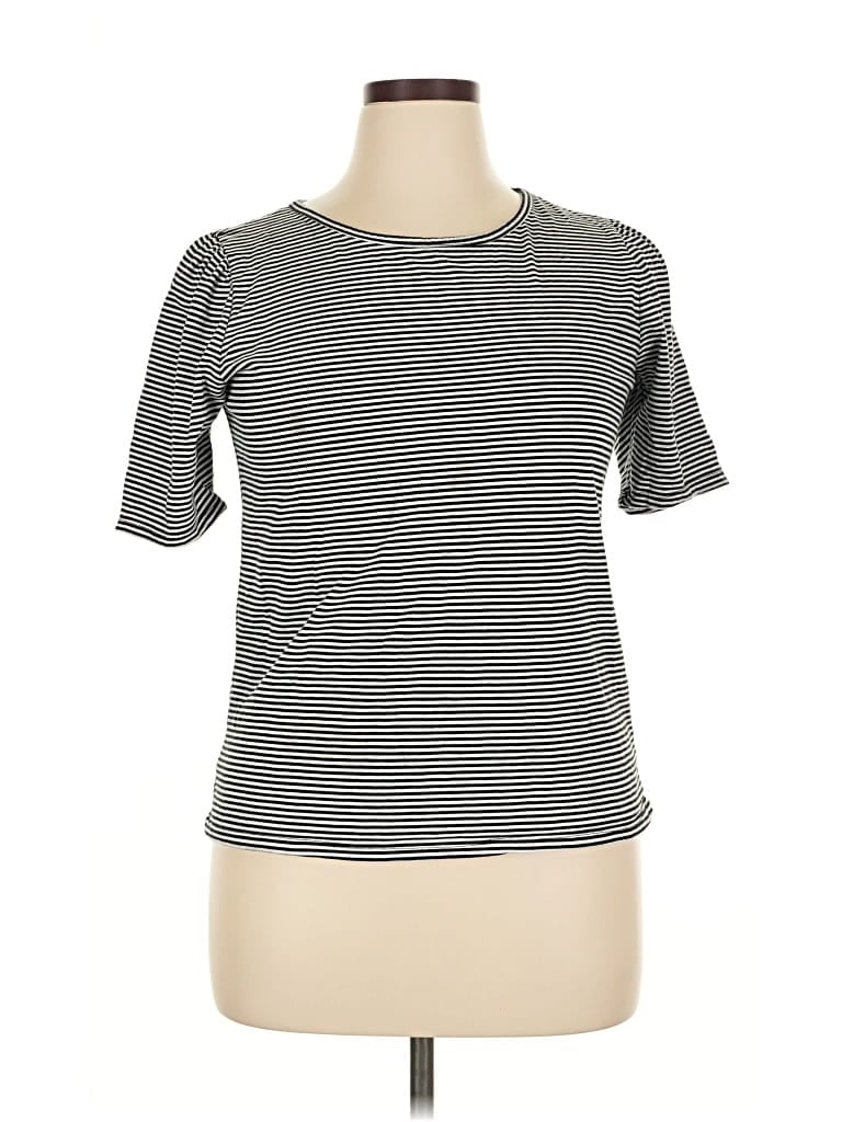Pre-owned Ny Collection Short Sleeve T-shirt In Gray