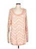 The Rage Chevron-herringbone Pink Pullover Sweater Size L - photo 1