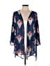 Peach Love 100% Polyester Aztec Or Tribal Print Blue Kimono Size L - photo 1