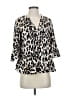 Nanette Lepore Animal Print Ivory 3/4 Sleeve Blouse Size XS - photo 1