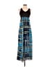YES 100% Polyester Graphic Blue Casual Dress Size XS (estimated) - photo 1