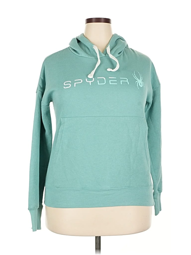 Pre-owned Spyder Pullover Hoodie In Blue