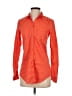Theory Orange Long Sleeve Button-Down Shirt Size S - photo 1