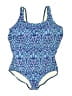 Lands' End Paisley Blue One Piece Swimsuit Size P (petite) - photo 1