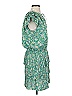Current Air 100% Polyester Paisley Green Casual Dress Size S - photo 4