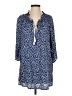 J Valdi Blue 3/4 Sleeve Blouse Size S - photo 1