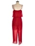 Zara 100% Polyester Solid Red Jumpsuit Size S - photo 2