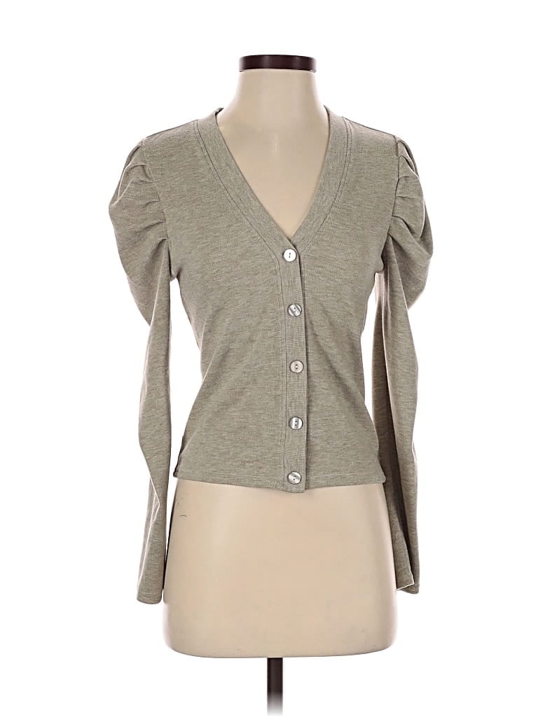 Pre-owned 7 For All Mankind Cardigan Sweater In Gray