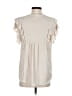Mittoshop 100% Polyester Ivory Short Sleeve Blouse Size S - photo 2