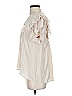 Mittoshop 100% Polyester Ivory Short Sleeve Blouse Size S - photo 5