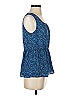 Banana Republic 100% Polyester Blue Sleeveless Blouse Size XS - photo 4