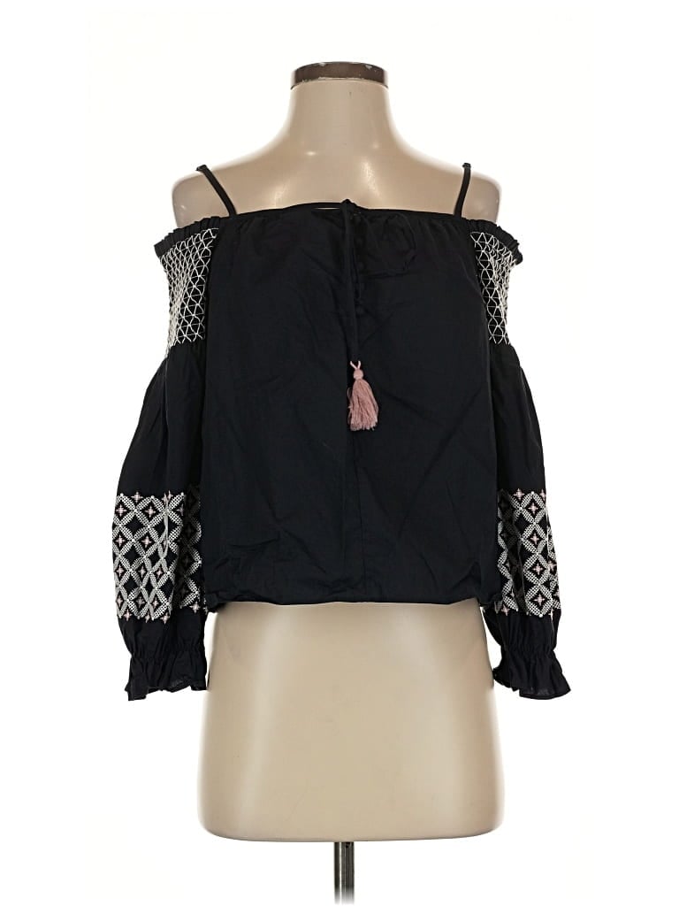 Pre-owned Rebecca Minkoff 3/4 Sleeve Blouse In Black