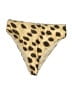 WeWoreWhat Animal Print Gold Swimsuit Bottoms Size XL - photo 1