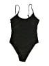 Unbranded Solid Black One Piece Swimsuit Size M - photo 2