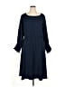 Jay Godfrey 100% Polyester Solid Blue Casual Dress Size 14 - photo 1