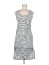 Dakini 100% Rayon Stripes Silver Casual Dress Size M - photo 1