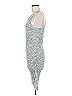 Dakini 100% Rayon Stripes Silver Casual Dress Size M - photo 5