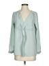 HD in Paris 100% Polyester Teal Long Sleeve Blouse Size 4 - photo 1