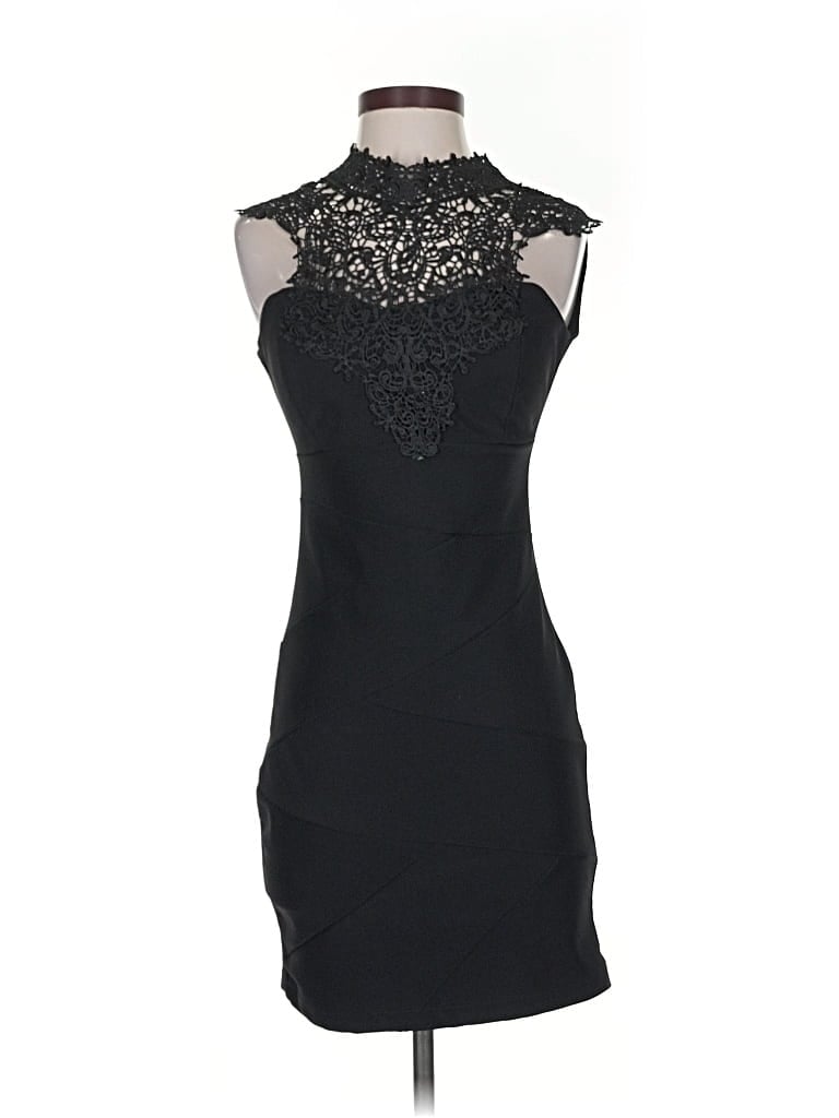Pre-owned Emerald Sundae Cocktail Dress In Black