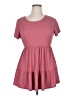 Gilli Solid Pink Short Sleeve Top Size XL - photo 1