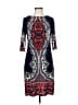 Sandra Darren Print Blue Black Cocktail Dress Size 6 - photo 1