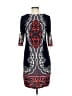 Sandra Darren Print Blue Black Cocktail Dress Size 6 - photo 2