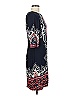 Sandra Darren Print Blue Black Cocktail Dress Size 6 - photo 4