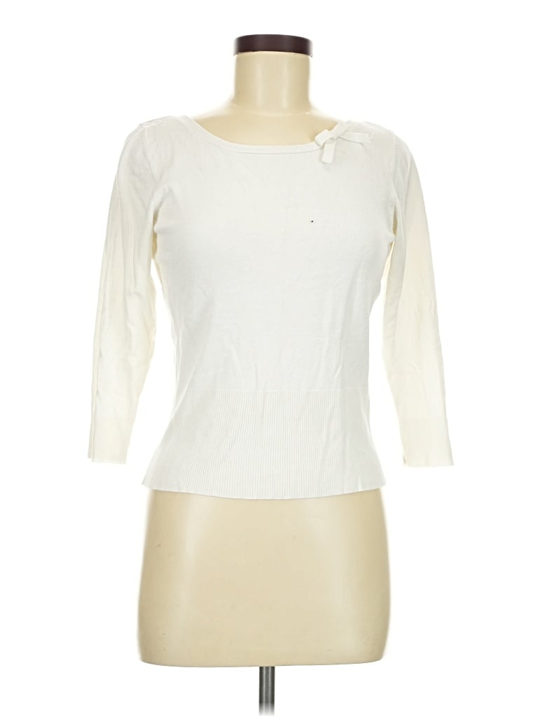 Pre-owned Worthington Cardigan Sweater In White