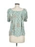 Hayden 100% Rayon Teal Short Sleeve Blouse Size M - photo 2