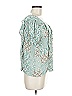 Hayden 100% Rayon Teal Short Sleeve Blouse Size M - photo 4