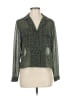 T Tahari 100% Polyester Metallic Green Long Sleeve Blouse Size M - photo 1