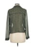T Tahari 100% Polyester Metallic Green Long Sleeve Blouse Size M - photo 2