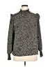 Sanctuary 100% Recycled Polyester Polka Dots Black Long Sleeve Blouse Size XL - photo 1