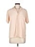 Sandshaped Solid Tan Pink Short Sleeve Button-Down Shirt Size M - photo 1