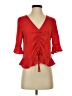 Elodie Red 3/4 Sleeve Blouse Size S - photo 1
