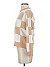 T Tahari Checkered-gingham Tan Turtleneck Sweater Size XS - photo 5