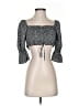 Timing 100% Polyester Black Short Sleeve Blouse Size S - photo 1