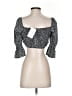 Timing 100% Polyester Black Short Sleeve Blouse Size S - photo 2